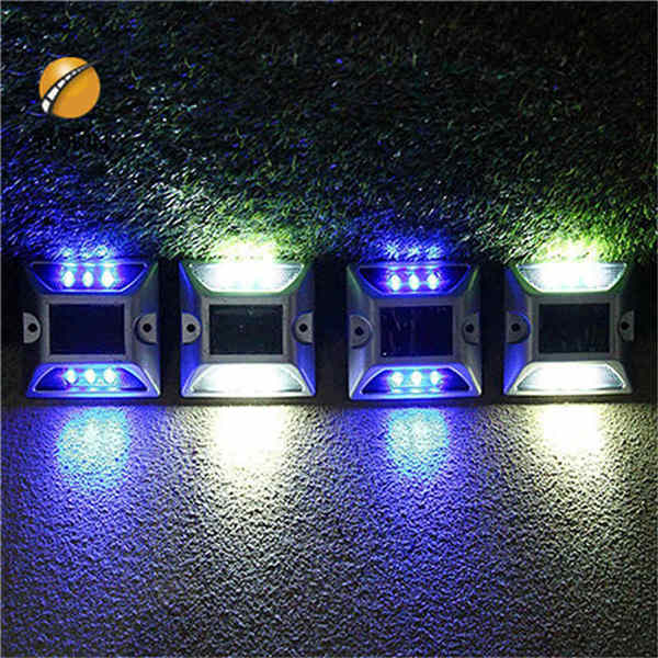 Tempered Glass Solar Led Road Stud With 6 Bolts